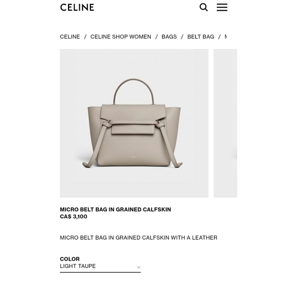 CELINE micro belt bag - Picture 12 of 14